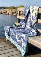 Wool Blanket Dalarna Blue 130x185 cm