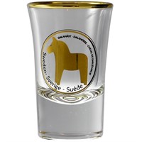 Shotsglas Dalahäst guld