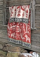 Wool Blanket Dalarna Red 130x185 cm