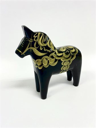 Dala Horse Black/Gold Decor