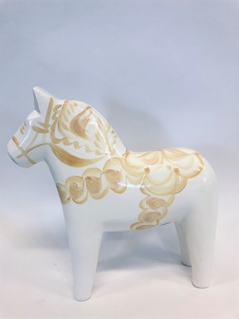 Dala Horse White/Gold