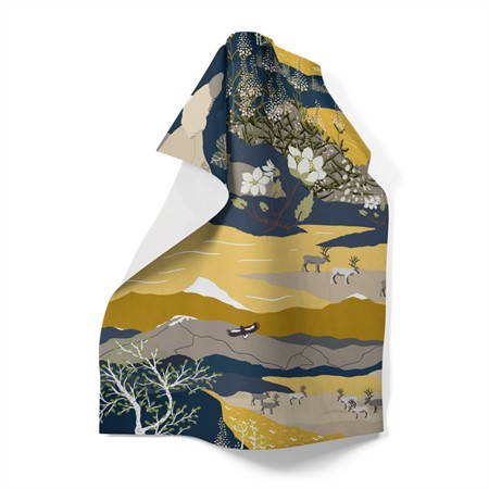 Handduk Fjällvandring Gul