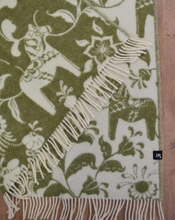 Ullfilt Leksand Grön/Vit