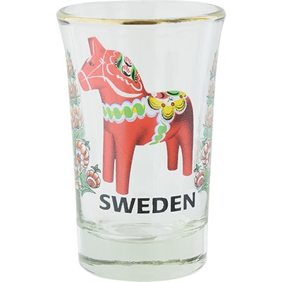 Shotsglas Dalahäst/kurbits