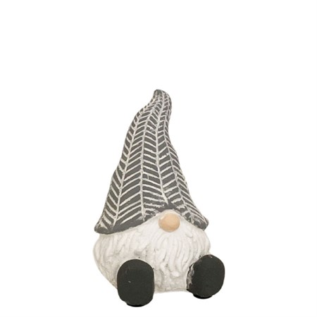 Tomte sittande grå S från Miljögården