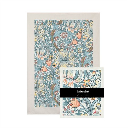 Set Kökshandduk + disktrasa Golden Lily Blue