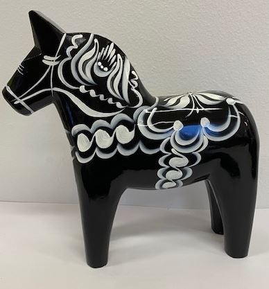 Dala Horse Black/White Decor