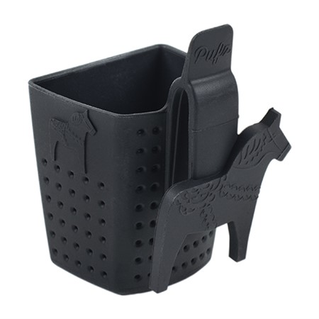 Tea Strainer Dala Horse Black