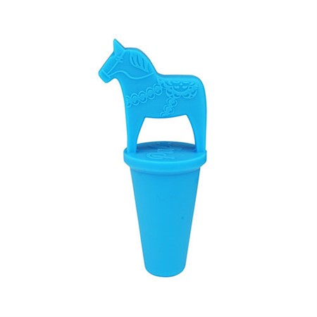 Wine Cork Dala Horse Blue