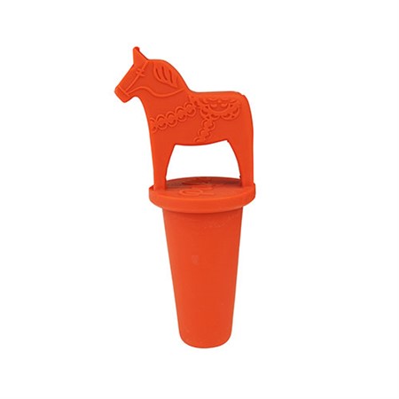 Wine Cork Dala Horse Red