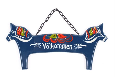 Välkomstskylt Blå